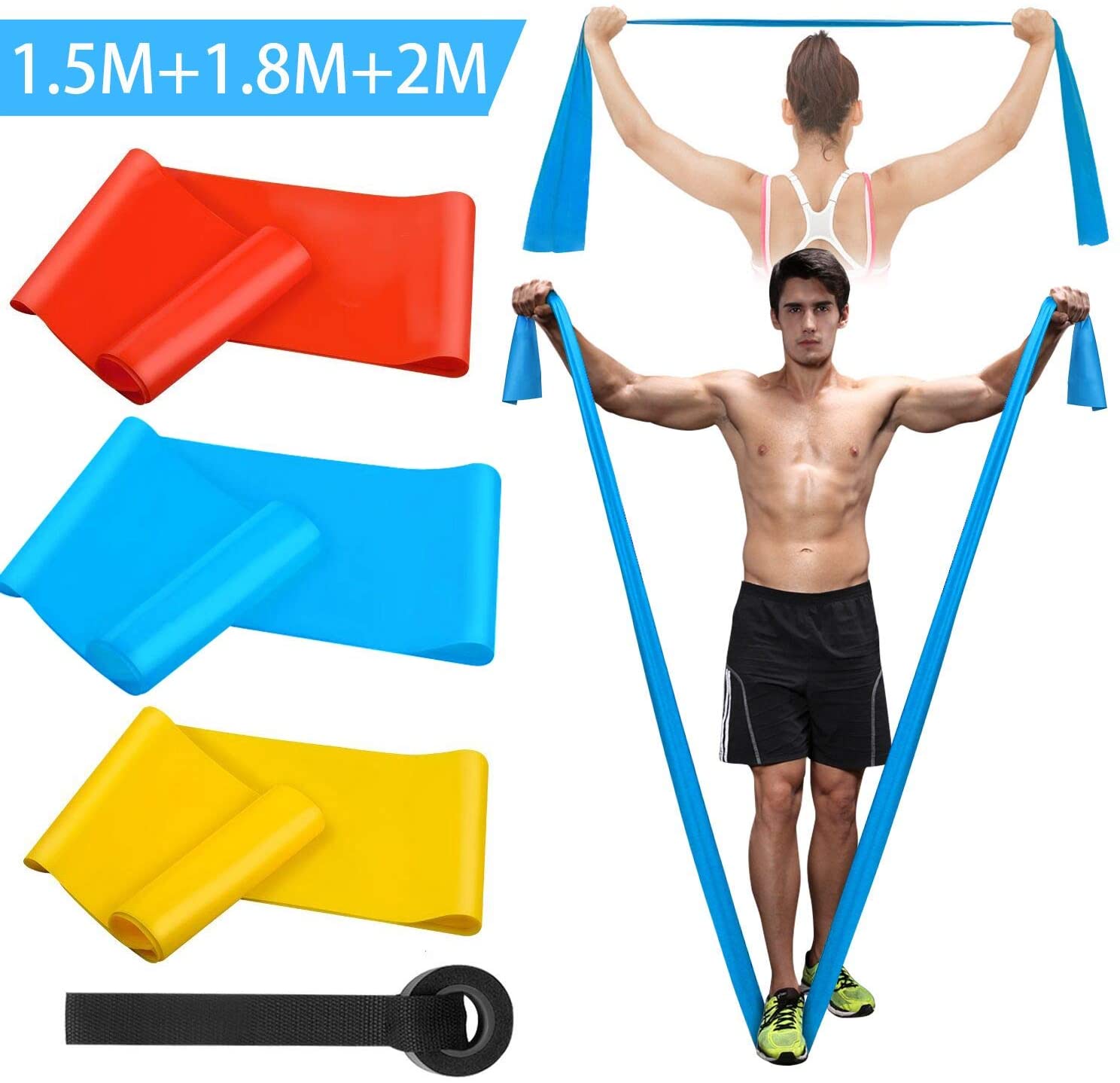 Crossfit Workout With Equipment - วงออกกําลังกายยืดหยุ่น 3 ชิ้นวงต้านทานยืดหยุ่นเทปออกกําลังกายโยคะพิลาทิส Crossfit ยืดกล้ามเนื้อออกกําลังกายอุปกรณ์