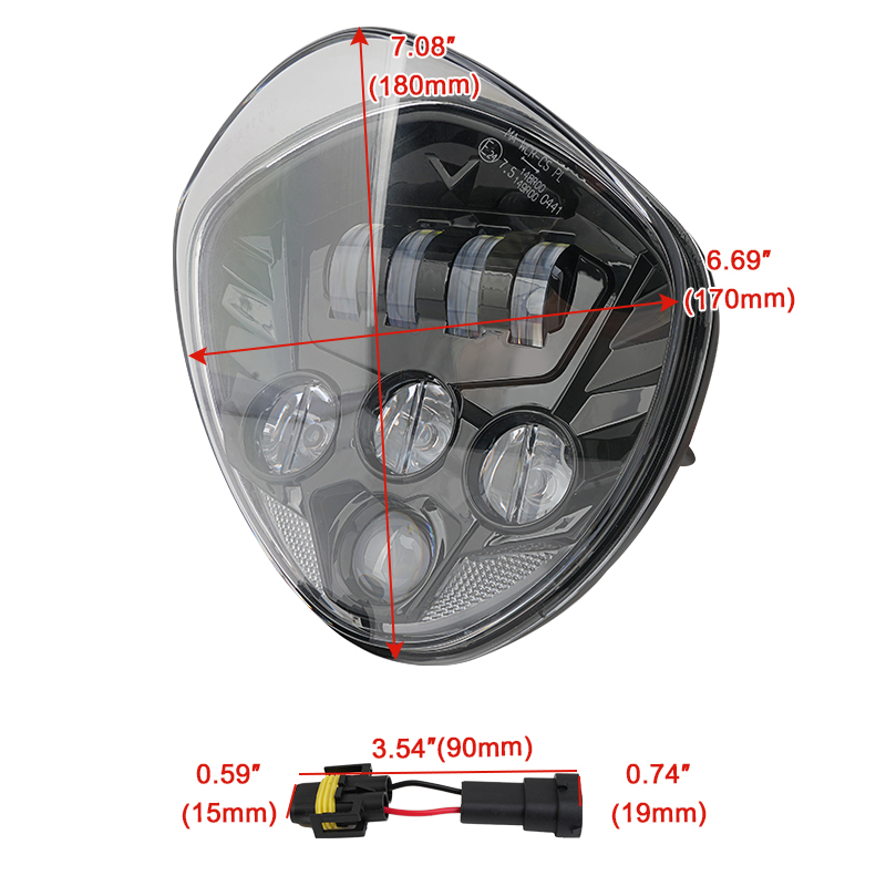 ชุดไฟหน้ารถจักรยานยนต์ LED สีด - Crossfit Victory บทวิจารณ์และราคา